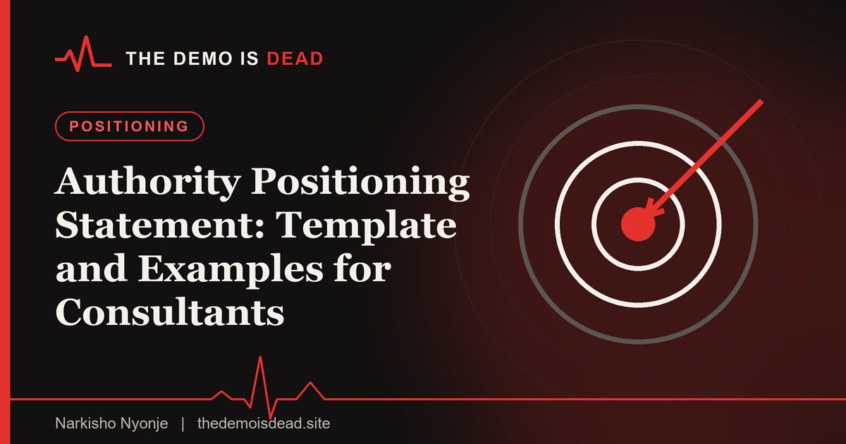 Featured image for the guide: Authority Positioning Statement: Template and Examples for Consultants