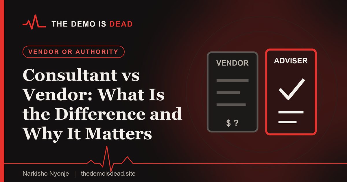 Featured image for the guide: Consultant vs Vendor: What Is the Difference and Why It Matters