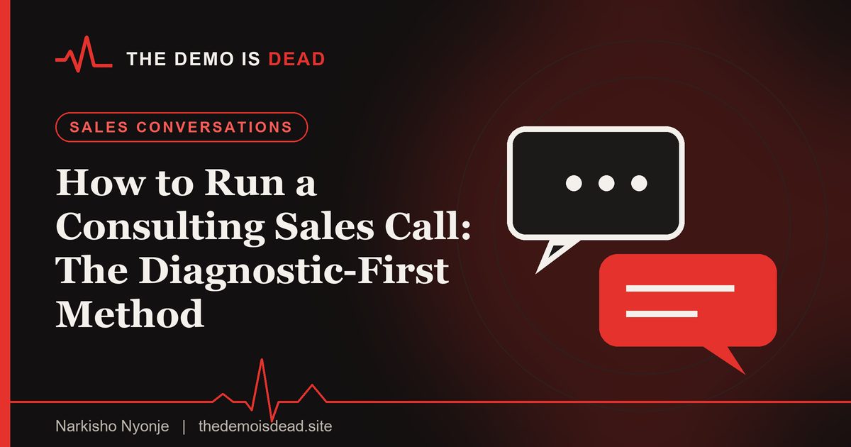 Featured image for the guide: How to Run a Consulting Sales Call: The Diagnostic-First Method