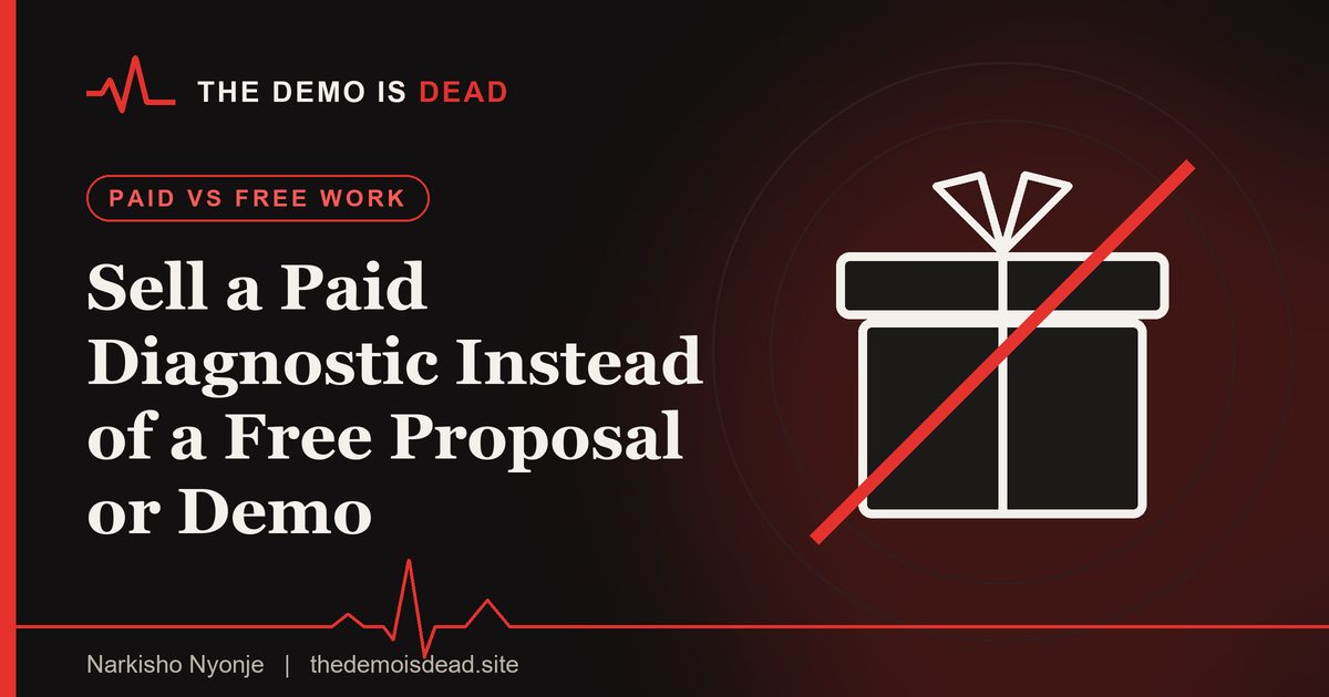 Featured image for the guide: Sell a Paid Diagnostic Instead of a Free Proposal or Demo