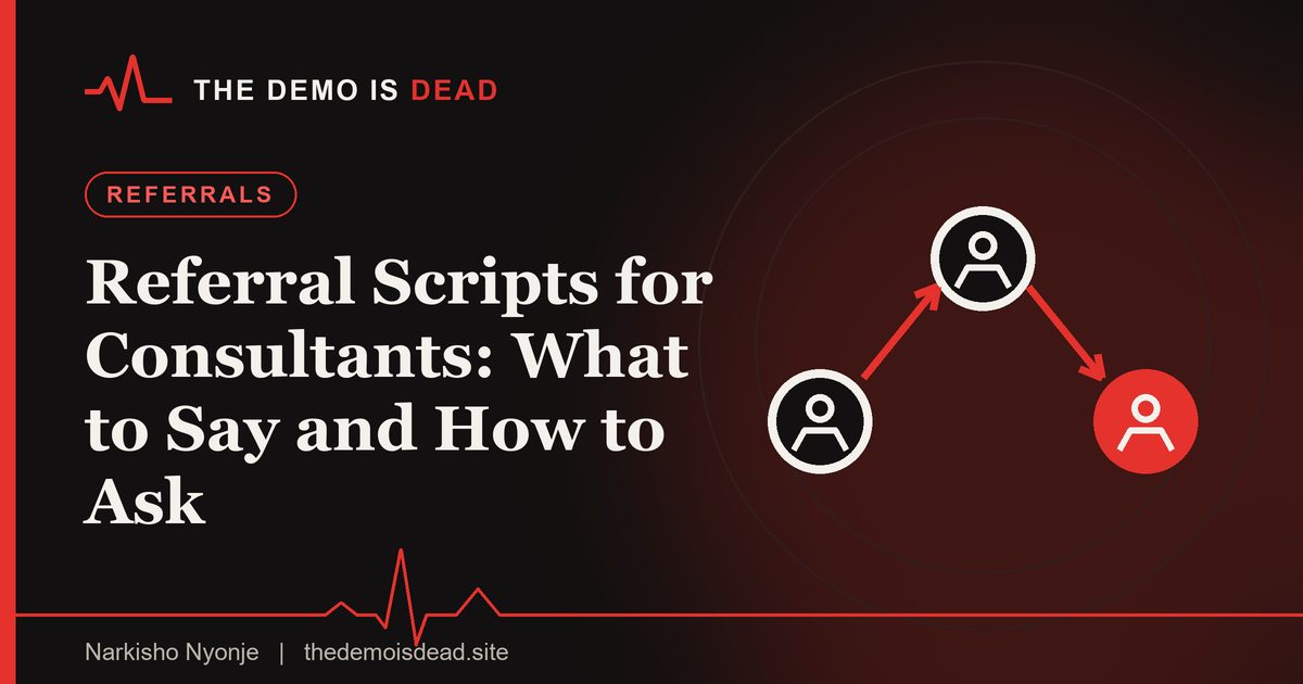 Featured image for the guide: Referral Scripts for Consultants: What to Say and How to Ask